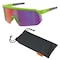 Ergodyne AEGIR, Safety Glasses, Purple Mirror Lens, Lime Frame AEGR-AFSPM - alternate 1